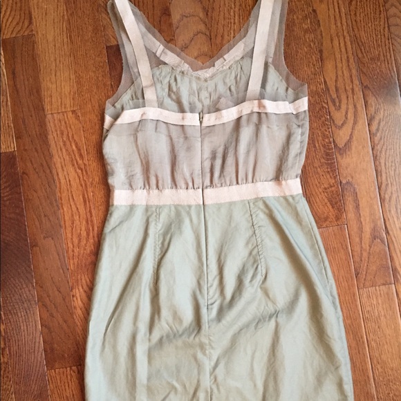 Ann Taylor LOFT Taupe Dress with Ribbon Detail - Picture 2 of 5